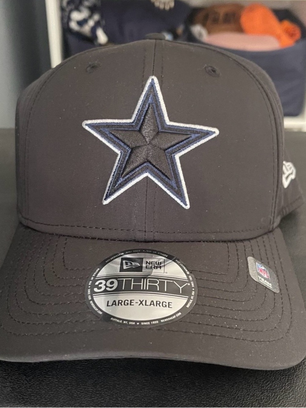 NFL Black Fitted Cap with Hologram Sticker